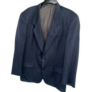 Vintage Christian Dior Monsieur SILVERWOODS ACTWU Union Tag Blazer 44R Blue Mens